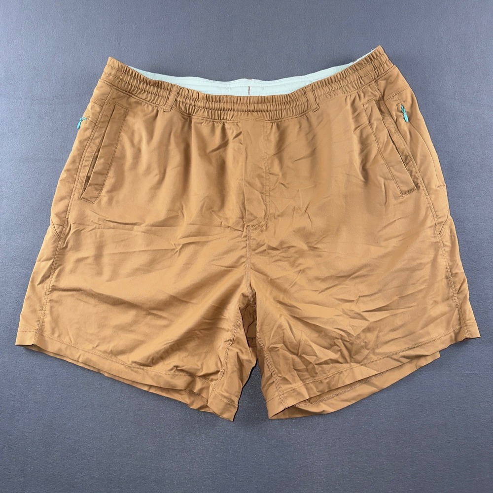 Birddogs Boom Classic Gym Shorts Tan Built-in Liner Mens XXL 6 Inch Inseam
